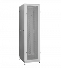 Телекоммуникационный напольный шкаф серии Level 2 серого цвета и перфорированной дверью
