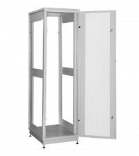 Телекоммуникационный напольный шкаф серии Level 2 серого цвета без боковых панелей