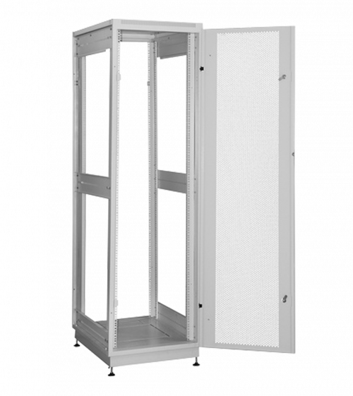 Телекоммуникационный напольный шкаф серии Level 2 серого цвета без боковых панелей