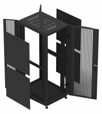 Серверный напольный шкаф серии Level 3 в разобранном виде