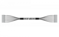Медный разветвительный шнур Install & Go 6x RJ-45 Категории 8 (вид сверху)