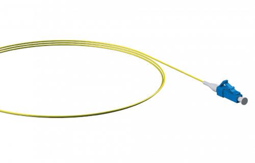 Желтый монтажный шнур с адаптером LC