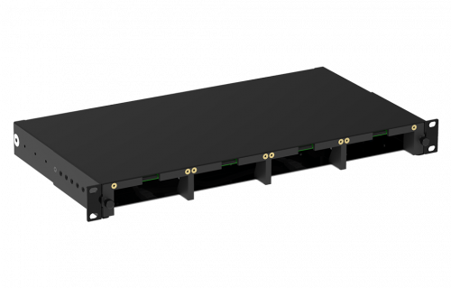 Модульная оптическая полка для интеллектуальной кабельной системы PatchView+(вид спереди)