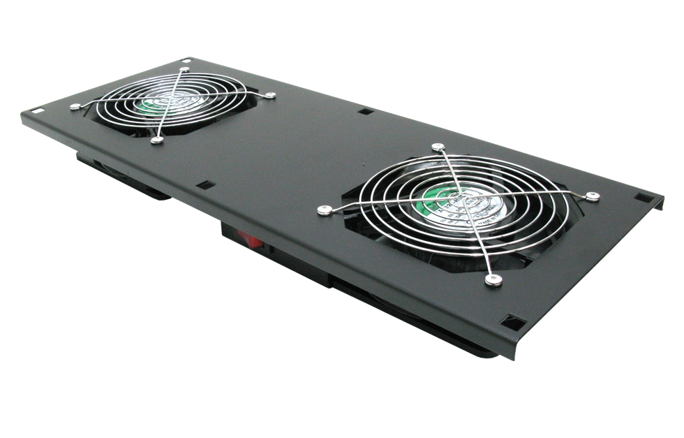 Модуль с двумя вентиляторами для установки в крышу, черный