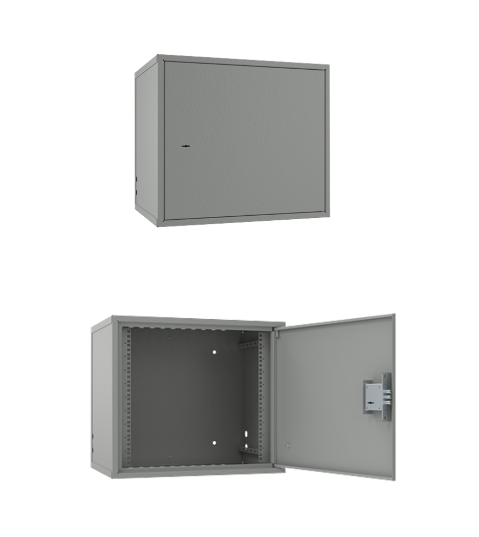 Антивандальный настенный шкаф WALLCAB GUARD PRO серого цвета