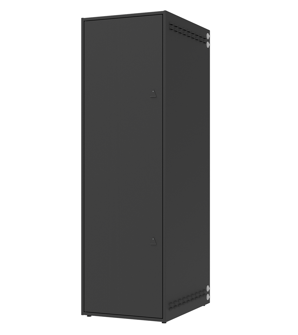 Антивандальный напольный шкаф BASGUARD черного цвета