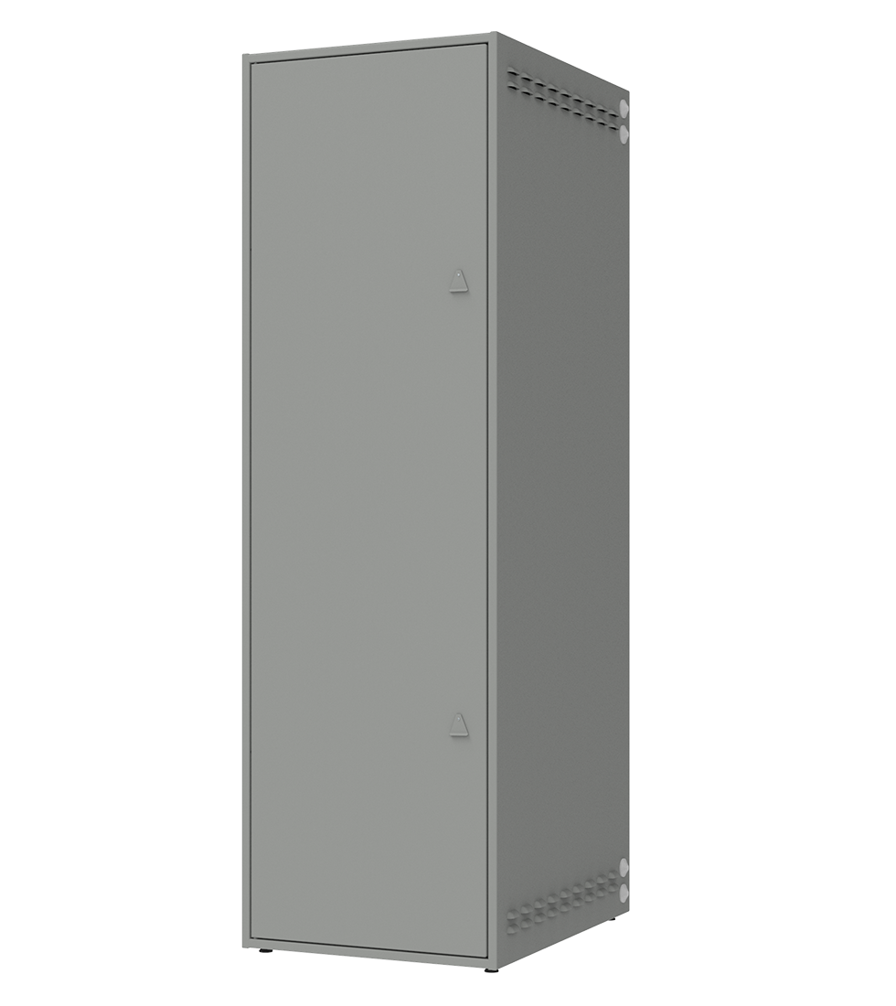 Антивандальный напольный шкаф BASGUARD серого цвета