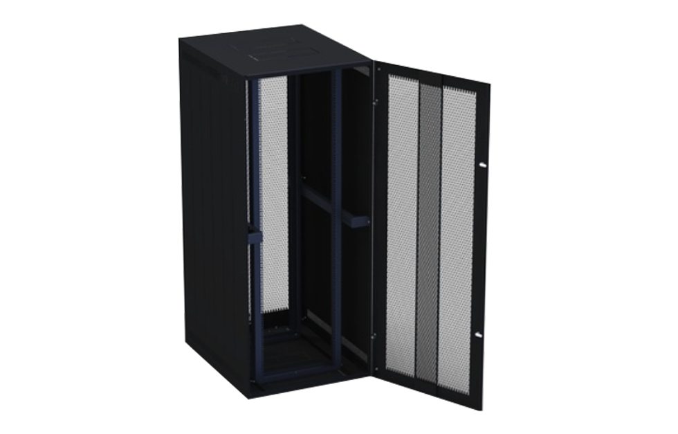 Телекоммуникационный напольный шкаф серии Level 2 черного цвета