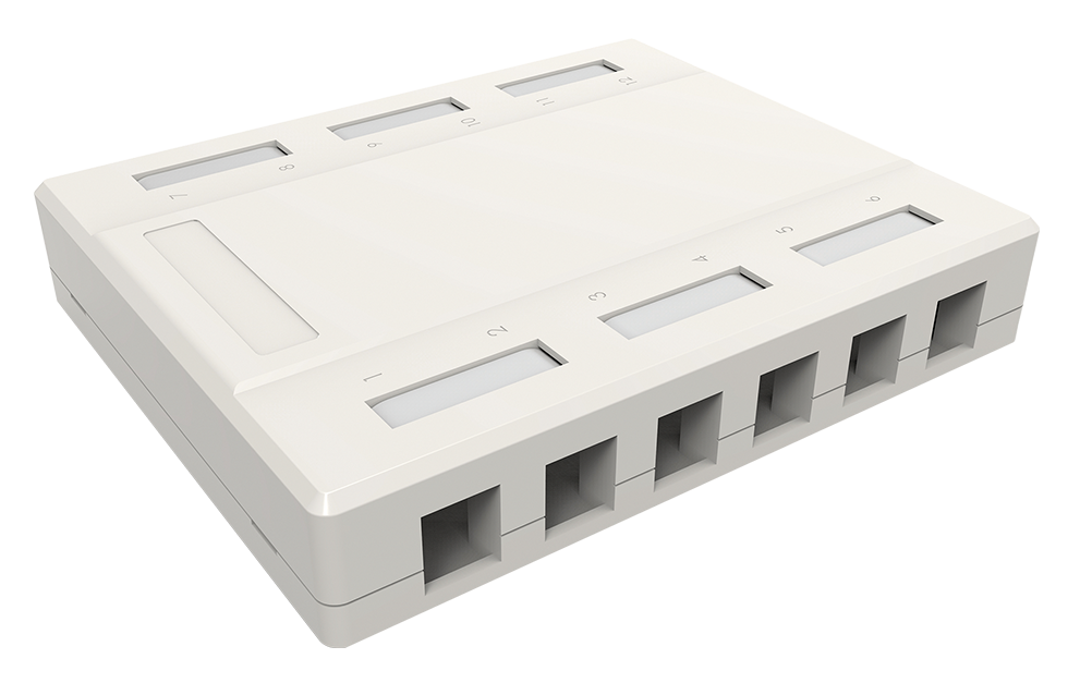 Накладная многопользовательская розетка (MUTOA) на 12 портов