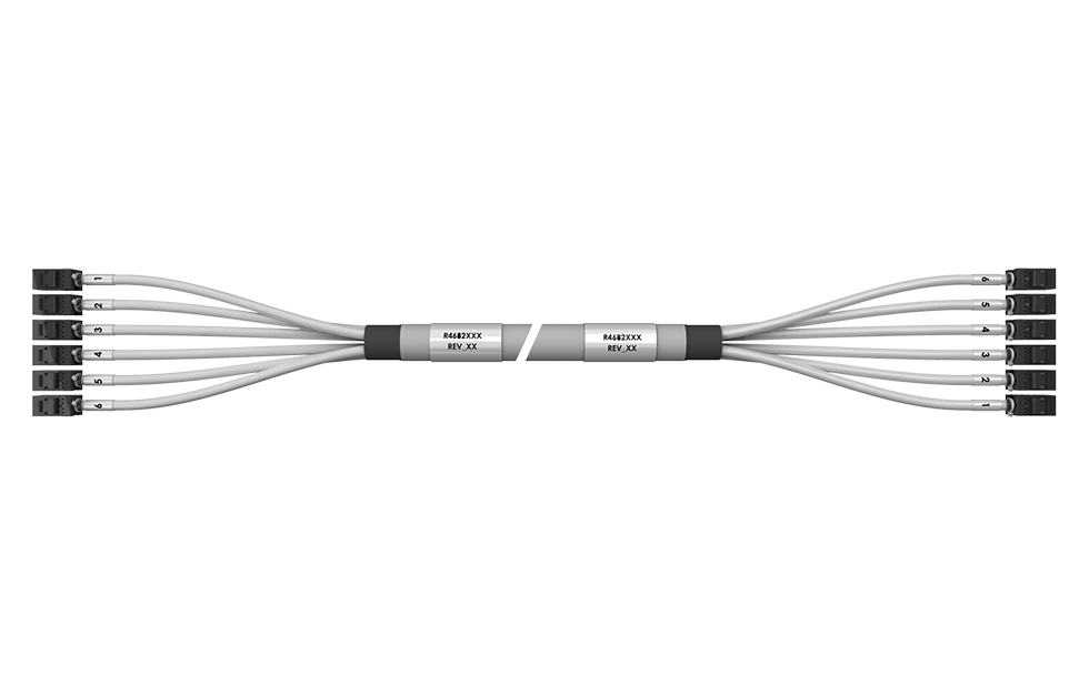 Медный разветвительный шнур Install & Go 6x RJ-45 Категории 6 (вид сверху)