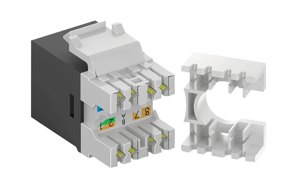 Модуль Keystone Категории 5e UTP в разобранном состоянии