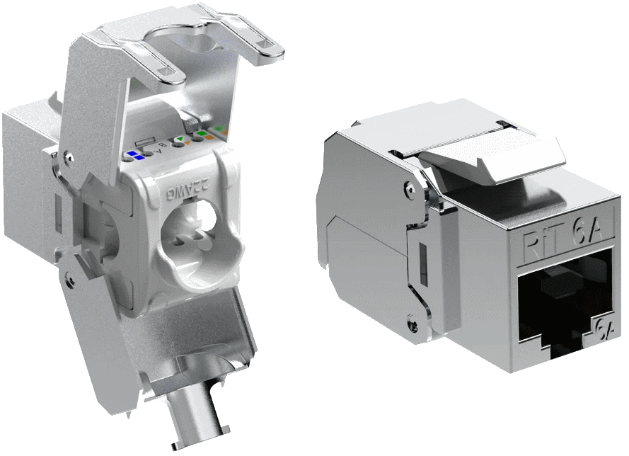 Модуль Keystone Категории 6A STP в разобранном состоянии