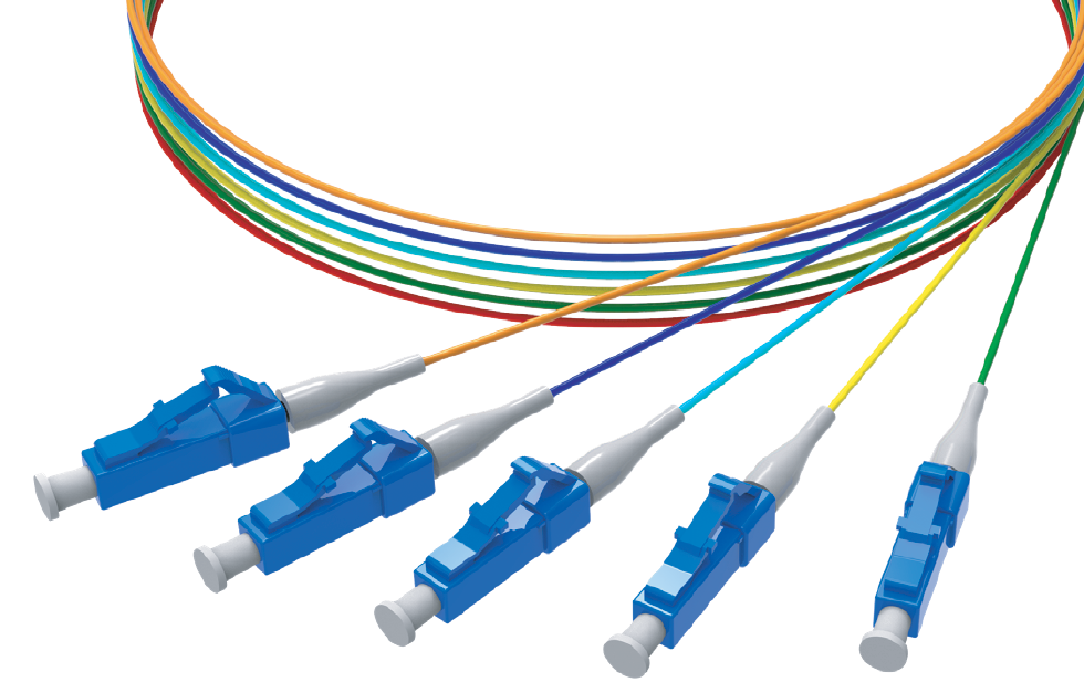 Цветовое решение монтажных шнуров LC