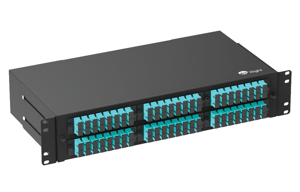 Укомплектованная оптическая полка FOMP 2U 48xSC Duplex MM