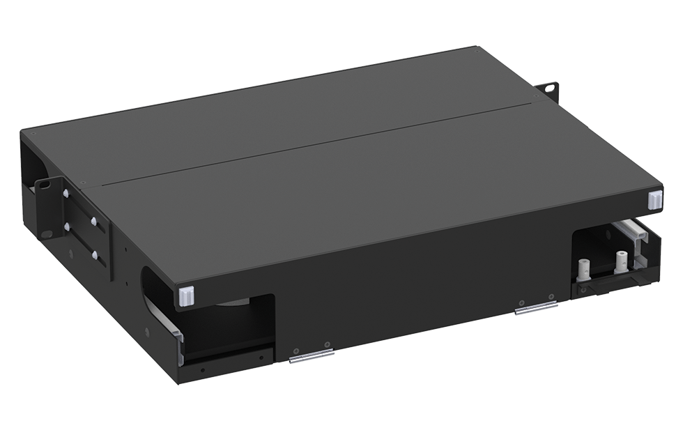 Выдвижная оптическая полка Xligth FOMP 2U (вид сзади)