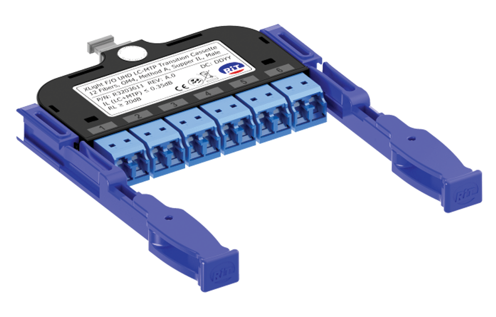 Оптическая кассета ультравысокой плотности LC-MTP папа на 12 волокон OM4