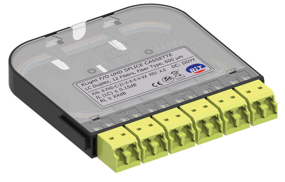 Оптическая сплайс-кассета с 12 пиг-тейлами LC