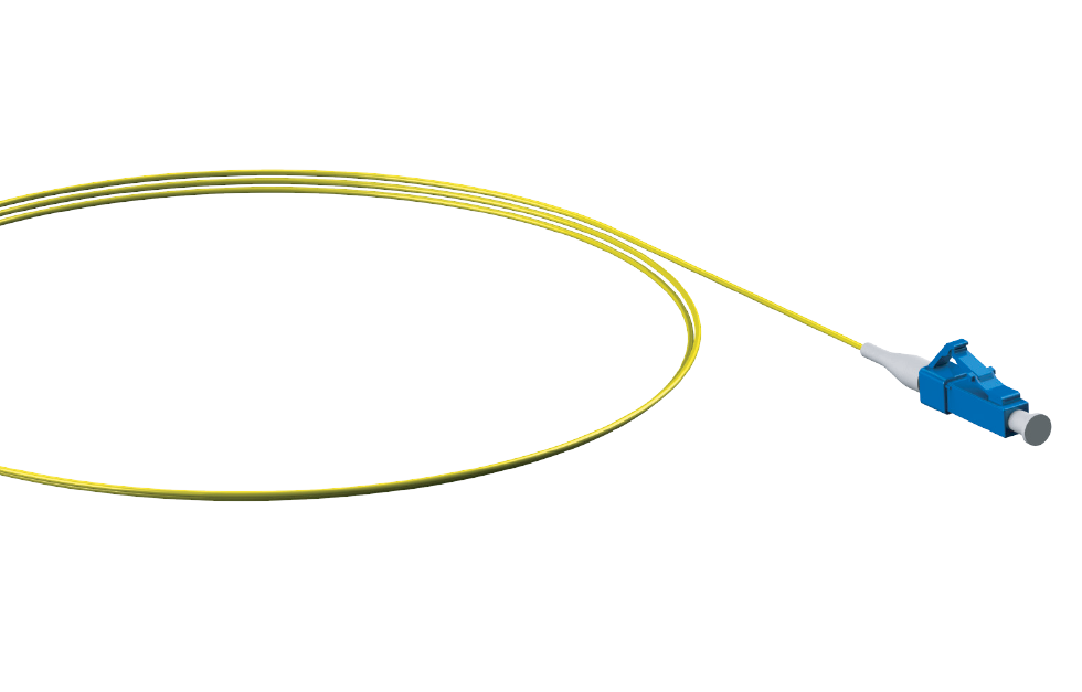 Желтый монтажный шнур с адаптером LC