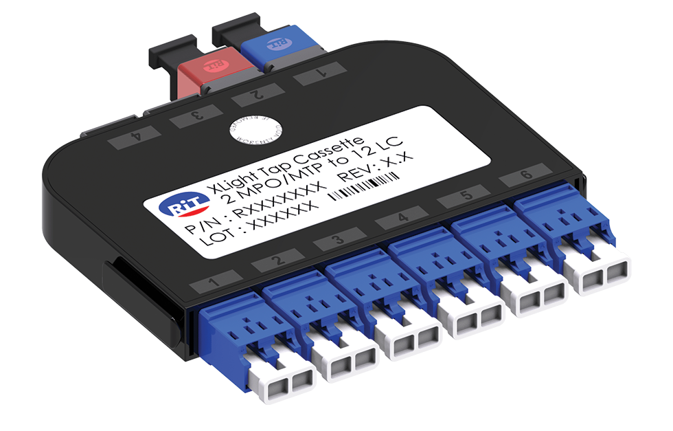 Ответвительная оптическая TAP кассета с 2xMPO/MTP на 12xLC OS2