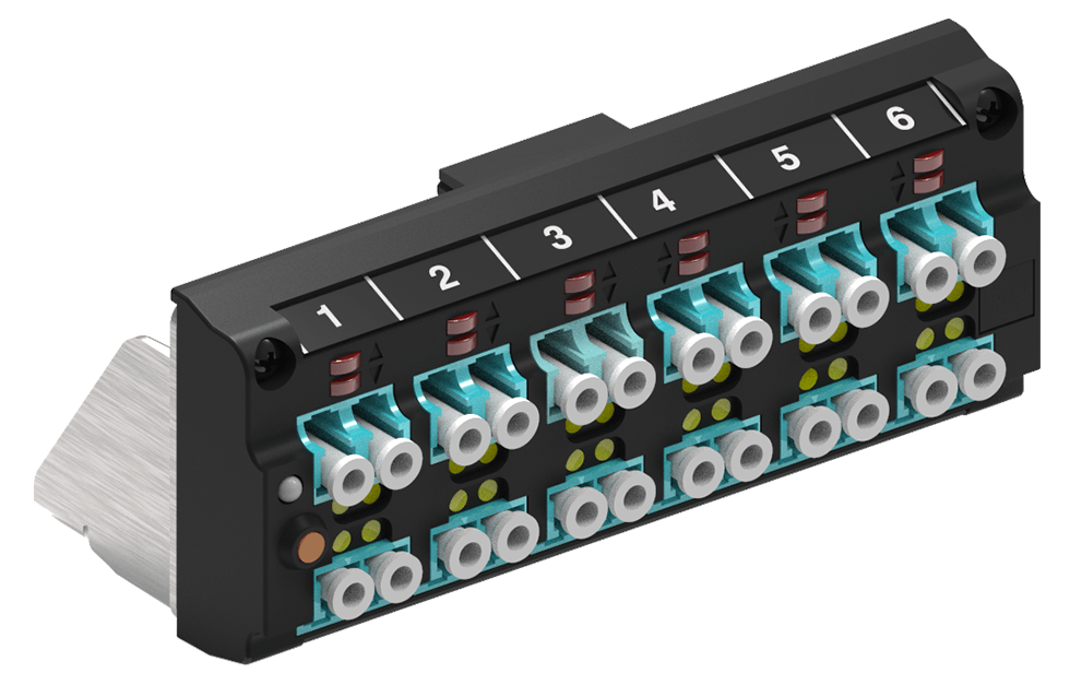 Оптическая планка 12x LC Duplex MM для модульной кассетной полки PatchView+