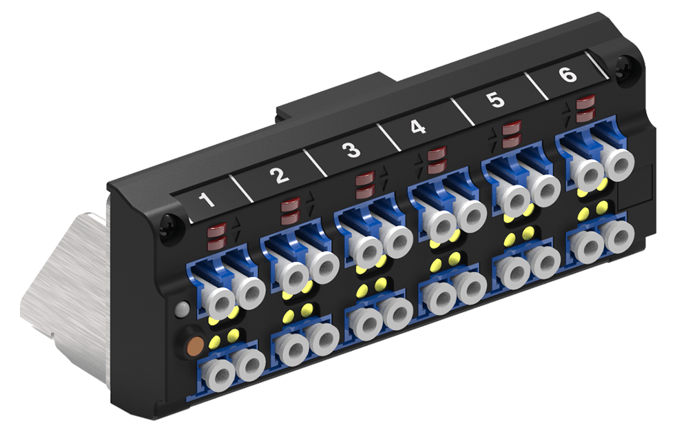 Оптическая планка 12x LC Duplex SM для модульной кассетной полки PatchView+