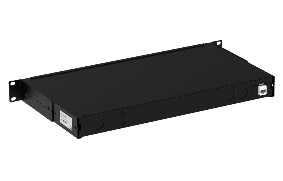 Укомплектованная оптическая полка PatchView+ 24x MPO MM (вид сзади)